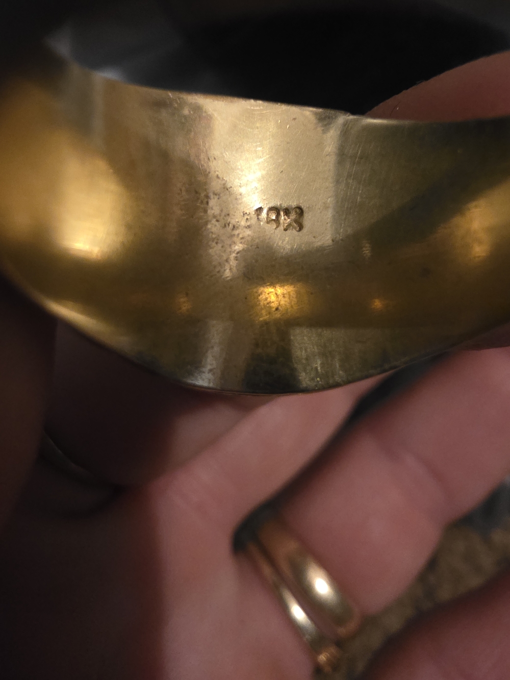 Beautidul 18k Stamped Vintage Mans Piece Size 10/11 Versace Markings And Its Rea - Picture 2 of 4